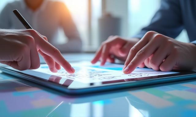 Ilustración de un diseñador de UX/UI creando una interfaz de usuario limpia y moderna